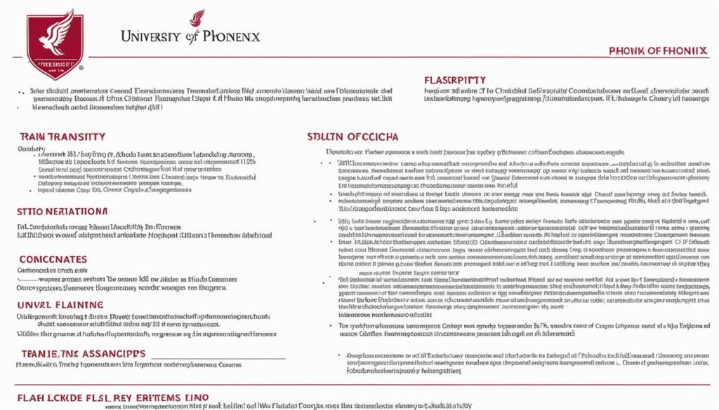 University of Phoenix official transcript